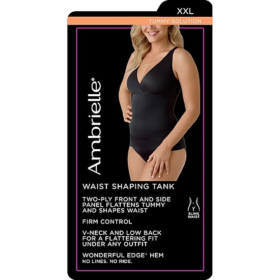 Ambrielle No Side-Show V-Neck Tummy Shaping Shapewear Camisole