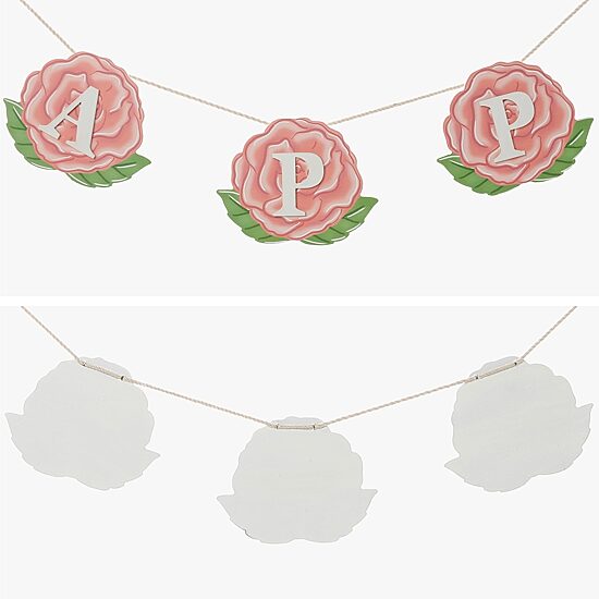 Glitzhome Set Of 2 Mothers Day Wooden Indoor Garland