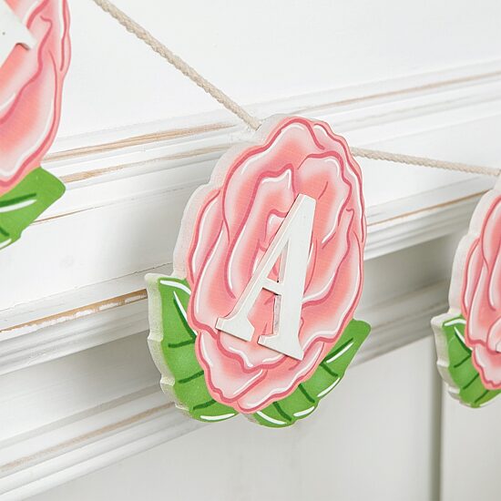 Glitzhome Set Of 2 Mothers Day Wooden Indoor Garland