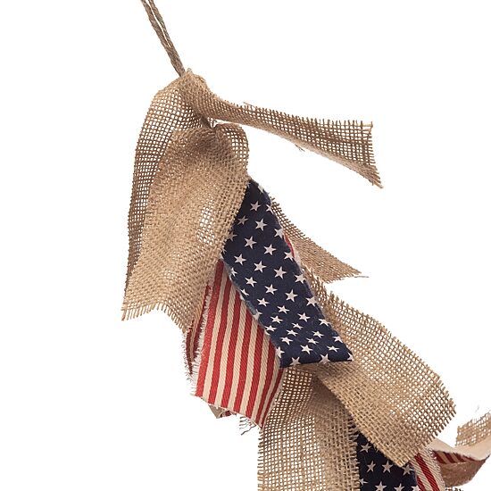 Glitzhome 72"L Americana Fabric Indoor Garland