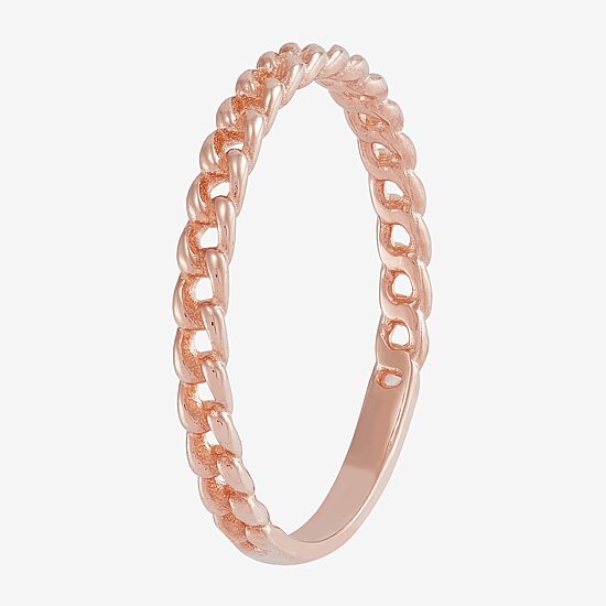 Curb Womens 14K Rose Gold Band