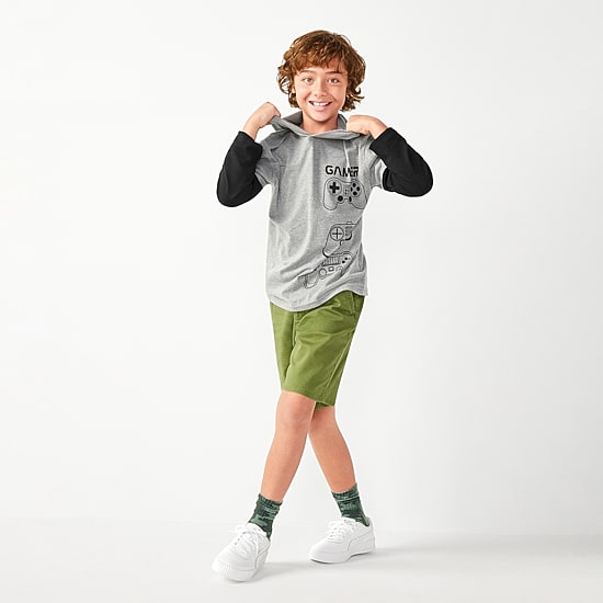 Thereabouts Pull-On Little & Big Kid Boys Stretch Fabric Adjustable Waist Jogger Short