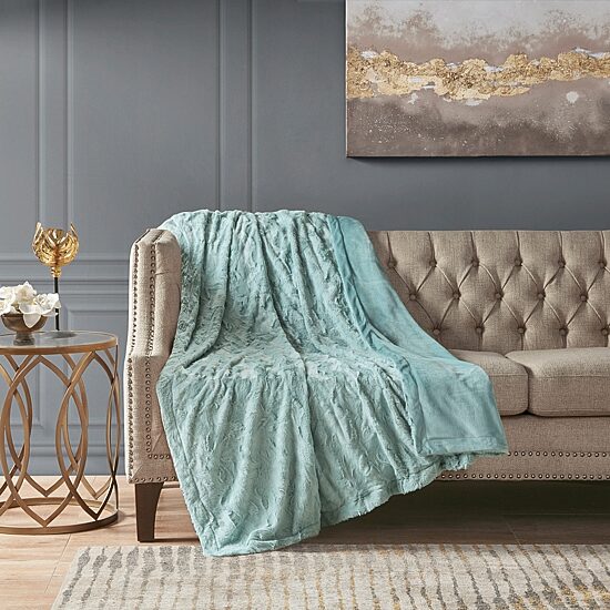 Madison Park Marcelle Oversize Faux-Fur Throw