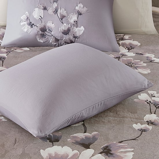 N Natori Sakura Blossom 3PC Cotton Sateen Printed Comforter Set