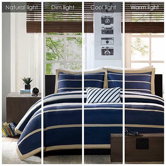 Intelligent Design Garrett Striped Comforter Set with decorative pillow