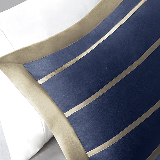 Intelligent Design Garrett Striped Comforter Set with decorative pillow