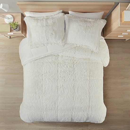 Intelligent Design Leena Shaggy Faux Fur Comforter Mini Set