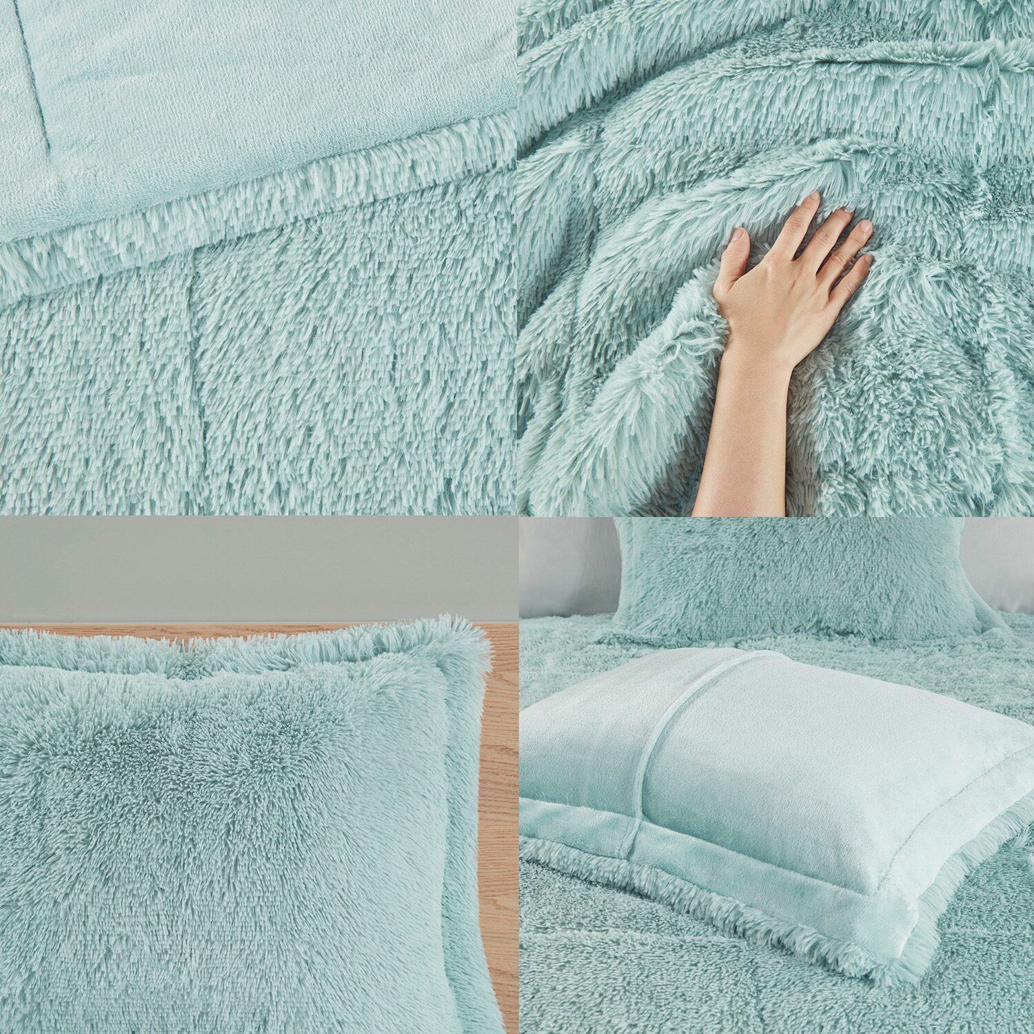 Intelligent Design Leena Shaggy Faux Fur Comforter Mini Set