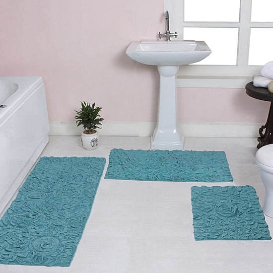 Home Weavers Inc Bellflower 3-pc. Quick Dry Bath Rug Set