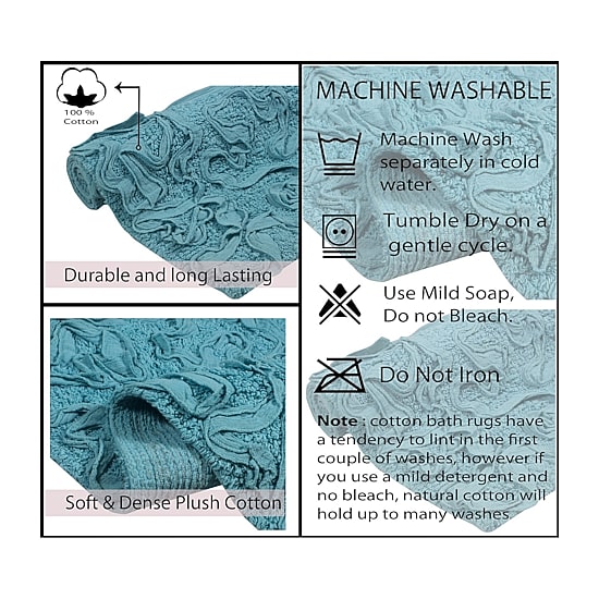 Home Weavers Inc Bellflower 3-pc. Quick Dry Bath Rug Set