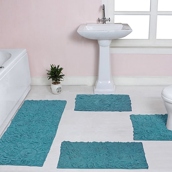 Home Weavers Inc Bellflower 4-pc. Quick Dry Bath Rug Set
