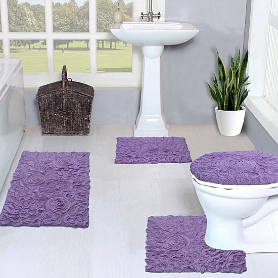 Home Weavers Inc Bellflower 4-pc. Quick Dry Bath Rug Set