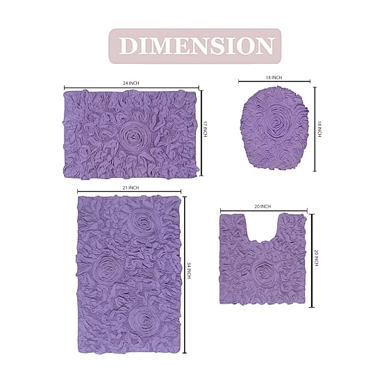 Home Weavers Inc Bellflower 4-pc. Quick Dry Bath Rug Set