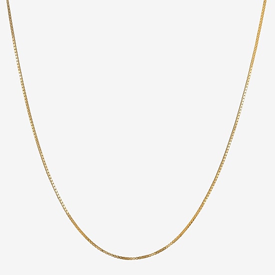 Made in Italy Womens 14K Gold 20 Inch Box Chain Necklace