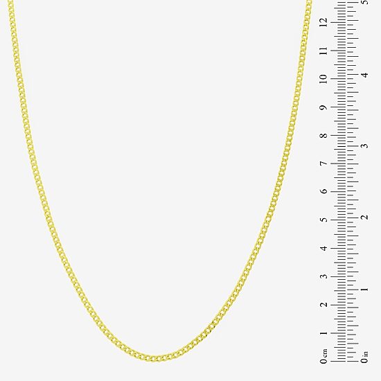 Unisex Adult 14K Gold 18 Inch Curb Chain Necklace