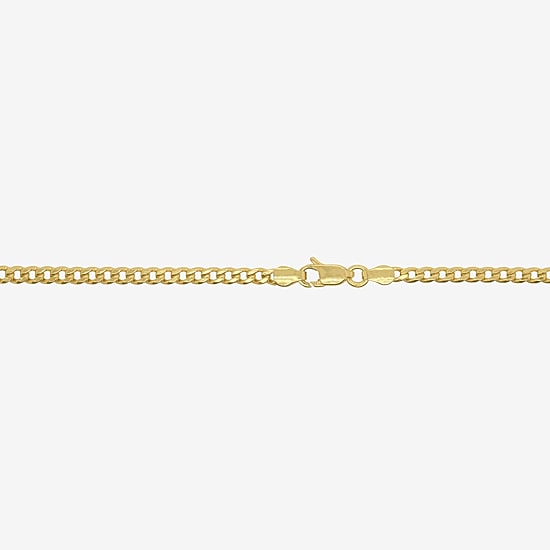 Unisex Adult 14K Gold 18 Inch Curb Chain Necklace