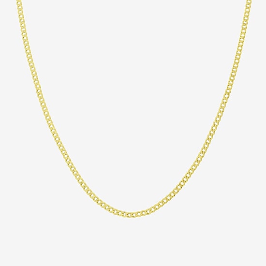 Unisex Adult 14K Gold 18 Inch Curb Chain Necklace