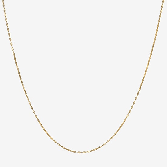 Womens 14K Gold 18 Inch Mariner Chain Necklace