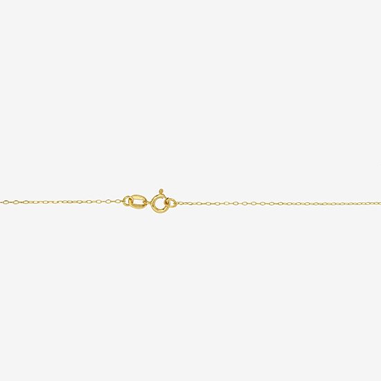Made in Italy Womens 14K Two Tone Gold Cross 18 Inch Pendant Necklace