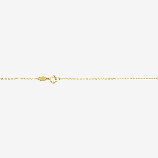 Womens White Mother Of Pearl 14K Gold Heart 17 Inch Pendant Necklace