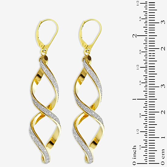 Made in Italy Womens 14K Gold Drop Earrings