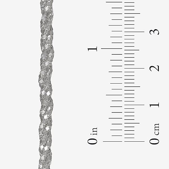Made in Italy Unisex Adult Sterling Silver 7.5 Inch Solid Link Chain Bracelet