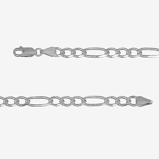 Made in Italy Mens Sterling Silver 20 Inch Figaro Chain Necklace