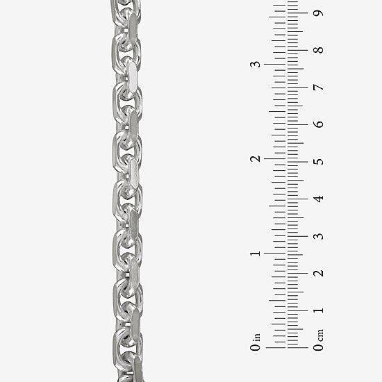 Made in Italy Unisex Adult Sterling Silver 8 1/2 Inch Solid Cable Chain Bracelet