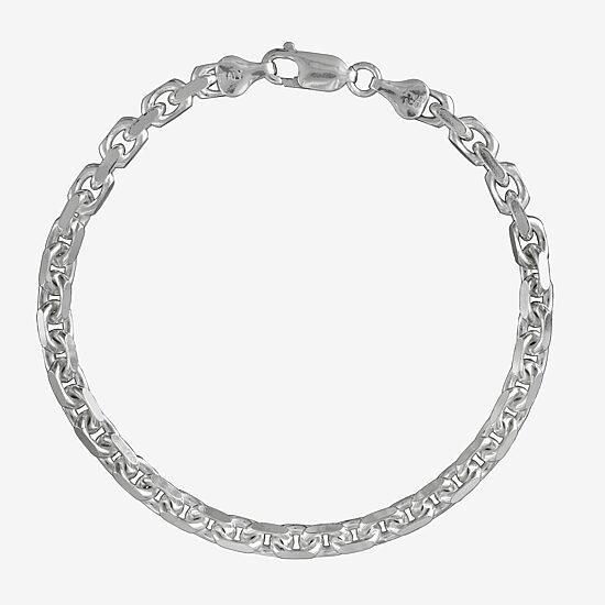 Made in Italy Unisex Adult Sterling Silver 9 Inch Solid Cable Chain Bracelet