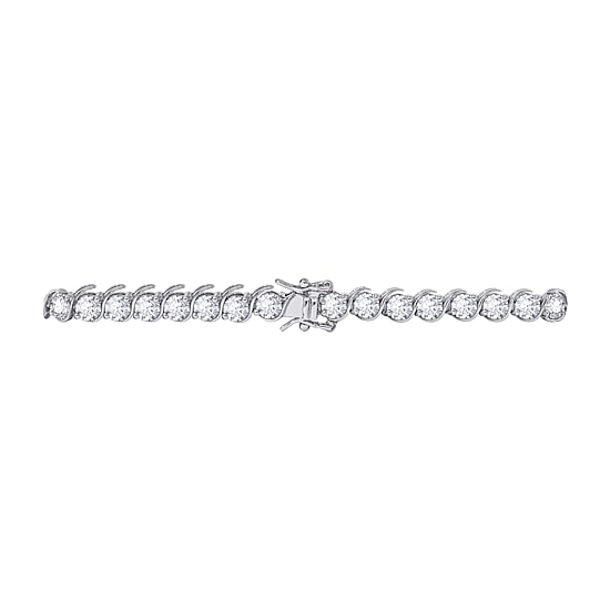 Diamonart® Cubic Zirconia Sterling Silver Eternity Band Ring