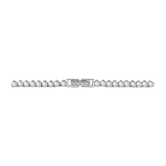 DiamonArt® Sterling Silver 20¾ CT. T.W. Cubic Zirconia Graduated Link Necklace