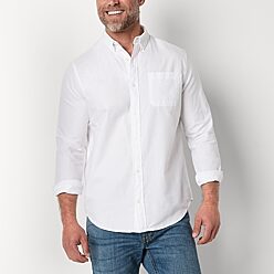 jcpenney mens white dress shirts Mens JCPenney Strafford Executive Big and Tall White Dress Shirt