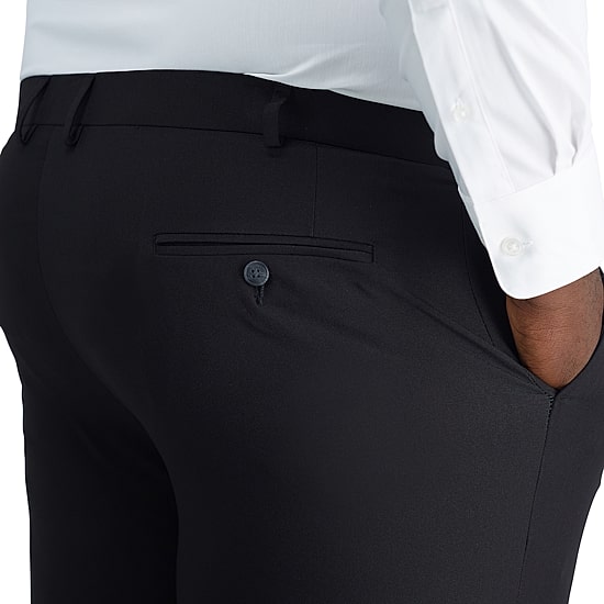 Haggar Smart Wash With Repreve Mens Big and Tall Classic Fit Flat Front Suit Pant