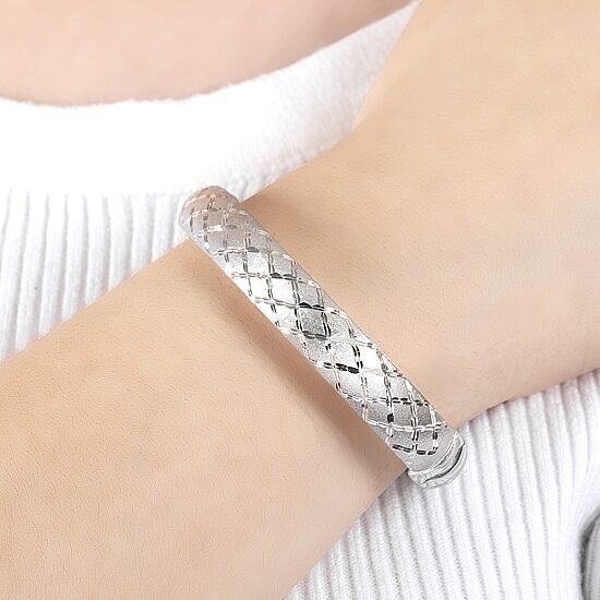 Womens Sterling Silver Bangle Bracelet