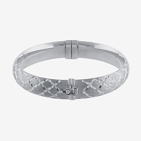 Womens Sterling Silver Bangle Bracelet