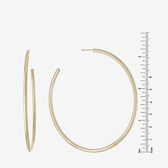 14K Gold Over Silver Round 86MM Hoop Earrings