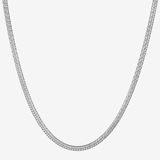 Made in Italy Unisex Adult Sterling Silver 18 Inch Curb Chain Necklace