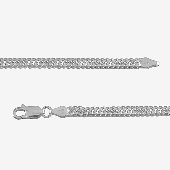Made in Italy Unisex Adult Sterling Silver 18 Inch Curb Chain Necklace