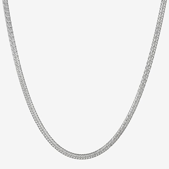 Made in Italy Mens Sterling Silver 24 Inch Curb Chain Necklace