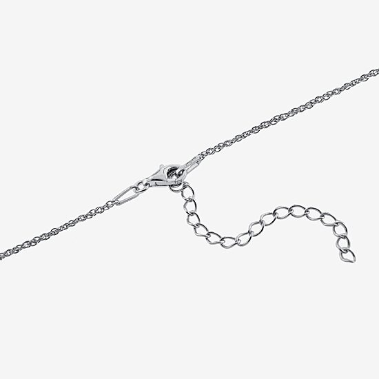 Paw Print Womens Enhanced Blue Turquoise Sterling Silver 18 Inch Pendant Necklace