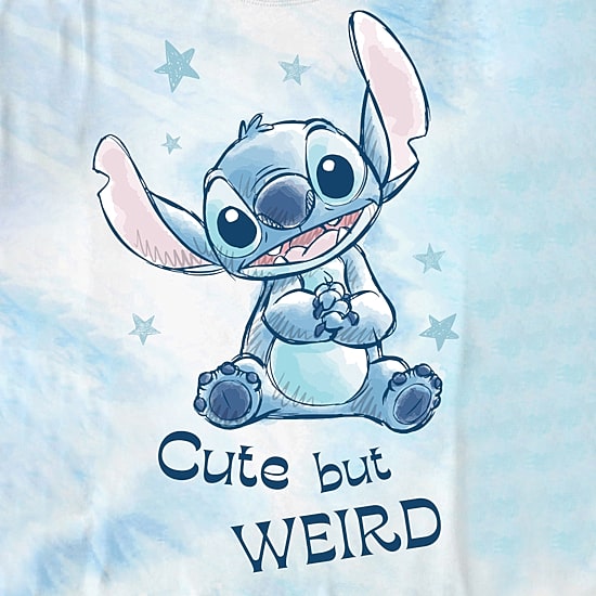 Disney Collection Little & Big Kid Girls Crew Neck Short Sleeve Regular Fit Lilo & Stitch Graphic T-Shirt