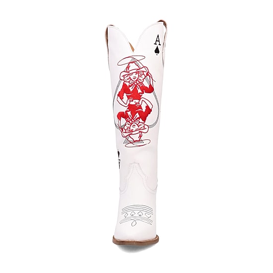 Dingo Womens Ace Of Spades Stacked Heel Cowboy Boots
