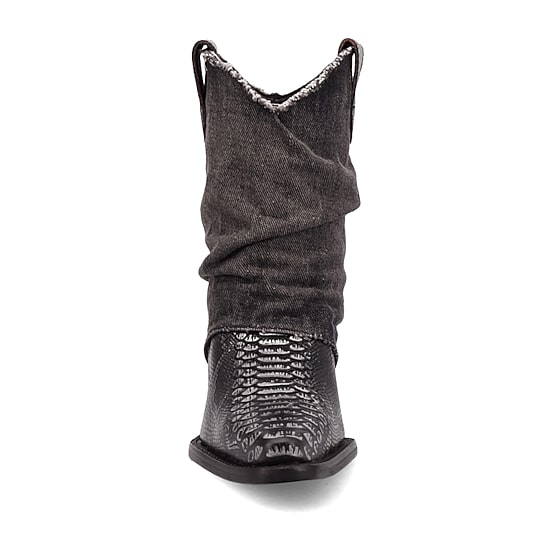 Dingo Womens Denim Dream Block Heel Cowboy Boots