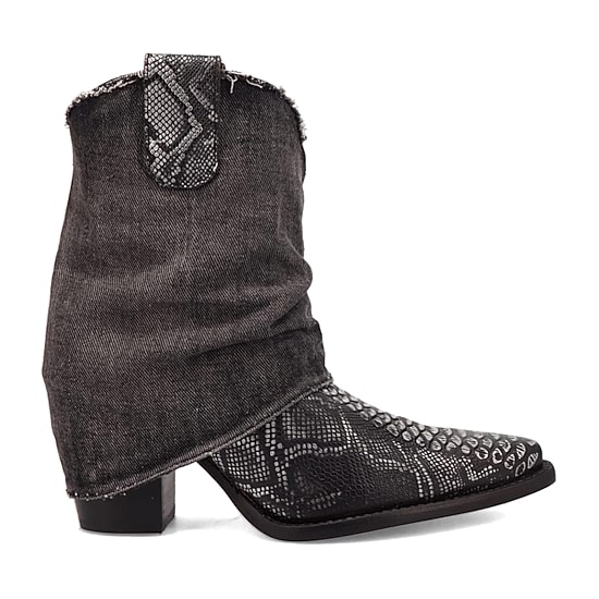 Dingo Womens Denim Dream Block Heel Cowboy Boots