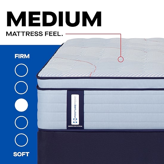 Sealy Posturepedic Briggs 14" Medium Pillow Top - Mattress + Box Spring