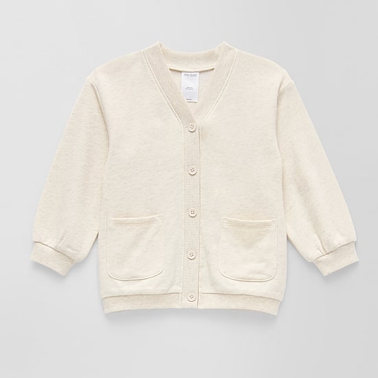 Okie Dokie Toddler & Little Girls Crew Neck Long Sleeve Button Cardigan