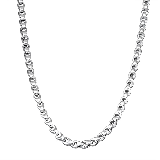 Mens Stainless Steel 24 Inch Link Chain Necklace