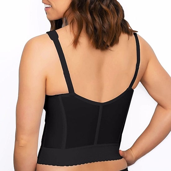 Exquisite Form®  Women's FULLY Slimming Wireless Back & Posture Support Longline Bra with Front Closure- 5107530