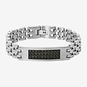 Shaquille O'Neal XLG™ Mens Stainless Steel 9 Inch Solid Link Id