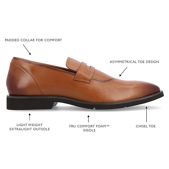 Thomas And Vine Zenith Mens Square Closed Toe Loafers